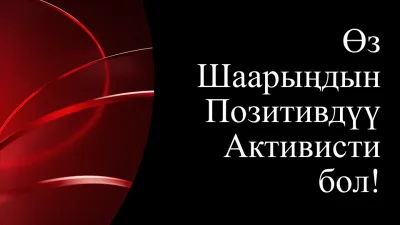 «Өз шаарыңдын позитивдүү активисти бол!» конкурсунун жобосу